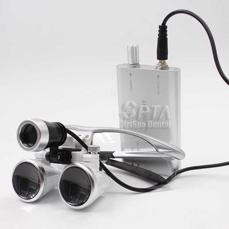 Loupe Surgery Surgical Medical Operation Binocular Dental Magnifier with Headlight LED Light Loupe Lamp 3.5X Magnification