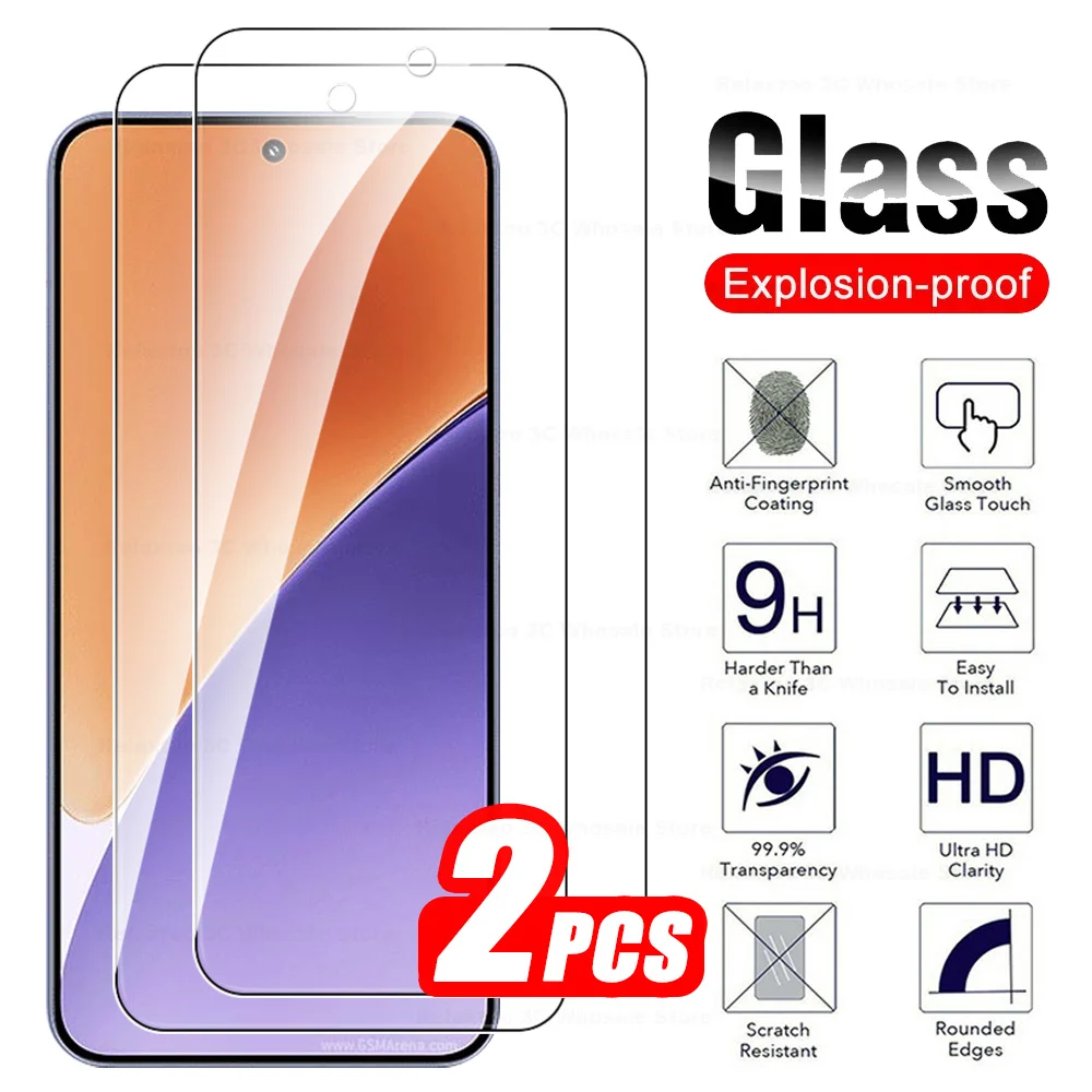 For Xiaomi 15 Protective Glass 2Pcs Clear Tempered Glass For Xiaomi 14T 13T 14 13 T Pro 14TPro Mi15 Screen Protector Film Cover