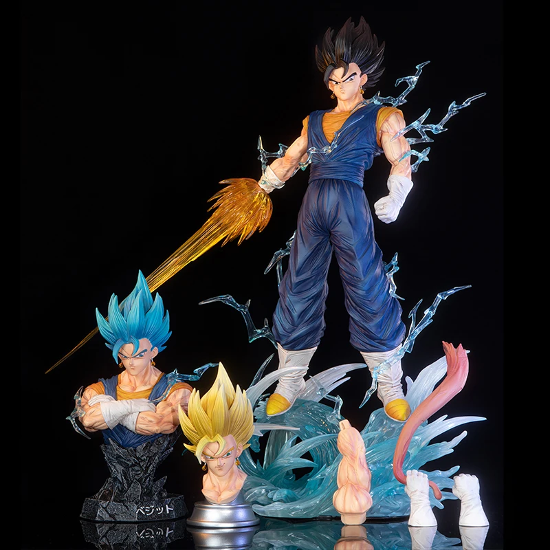 

40 см Статуя JT HB Vegetto 3 Heads Аниме Dragon Ball Son Goku Vegeta Фигурки Модель Кукла Украшения Коллекционеры Подарок Модная Игрушка