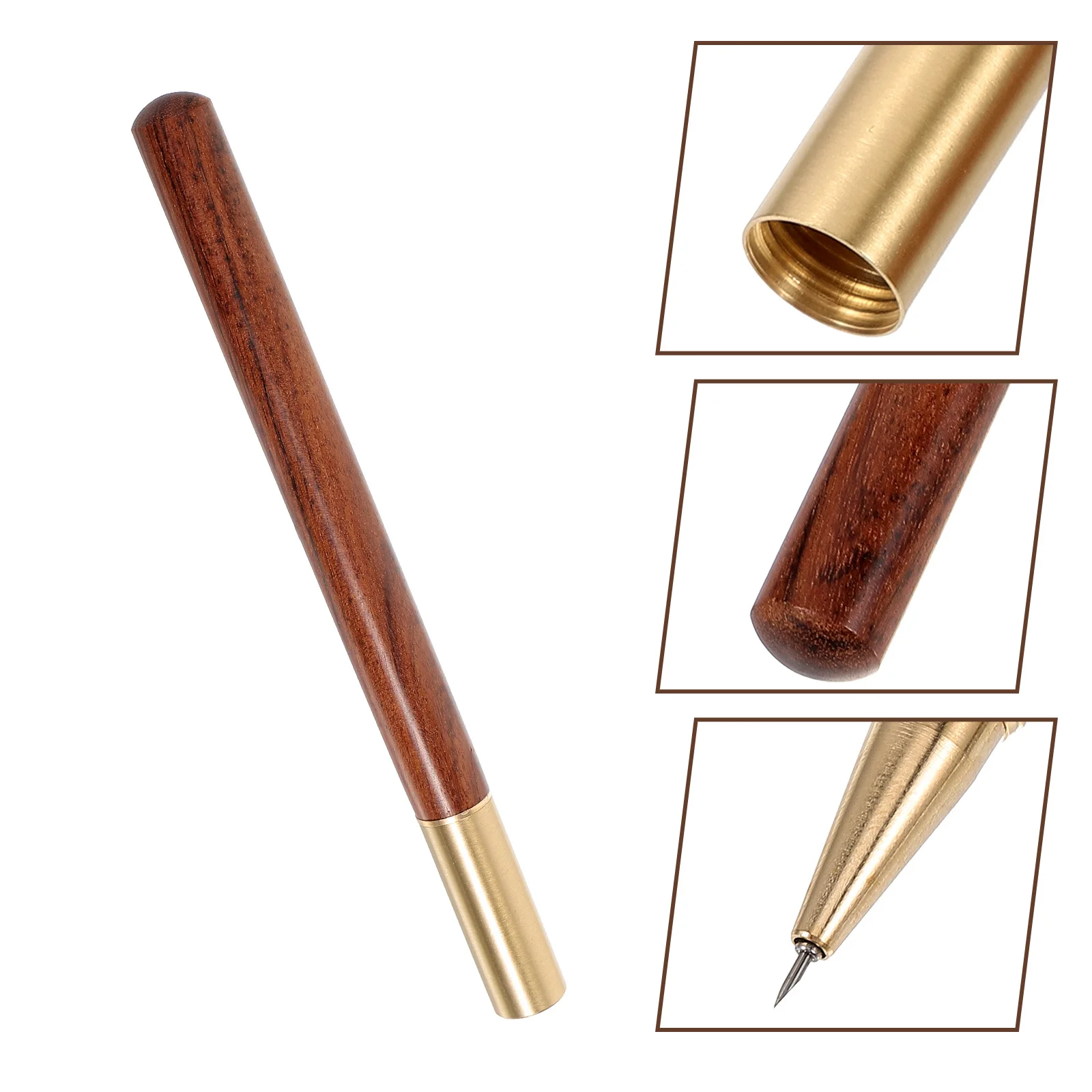 Bolígrafo de corte artesanal multifuncional, abridor de sobres de Metal y madera, herramienta de corte de papel de precisión para álbum de recortes, diario