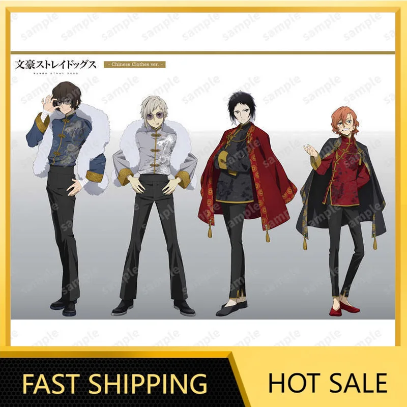 Bungo Stray Dogs Chinese Clothing Series Acrylic Stand Anmie Peripherals Osamu Dazai Acrylic Stand Toys Collection Ranpo Edogawa