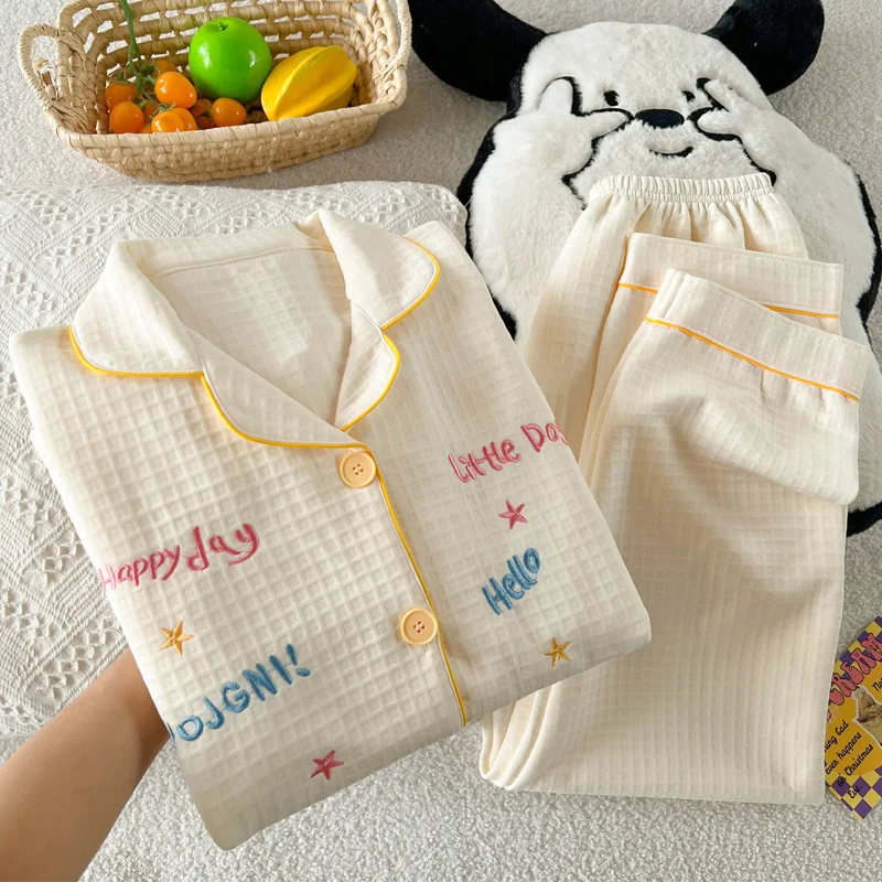 طقم بيجامة نسائي من PJs بيجامة شتوية دافئة ملابس منزلية عصرية طقم بيجاما لطيف وناعم بيجامة مغلفة