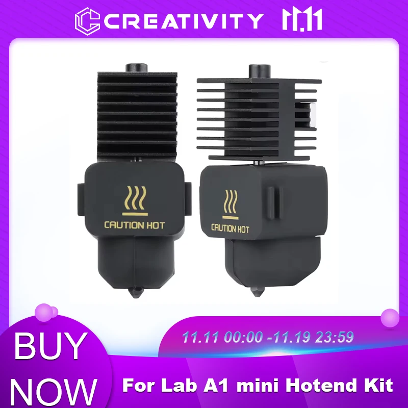 

Для Bambu Lab A1 mini Hotend Kit с соплом из закаленной стали 0,2/0,4/0,6/0,8 мм для лаборатории A1 Замените комплект Hotend для комплекта Bambu Hotend