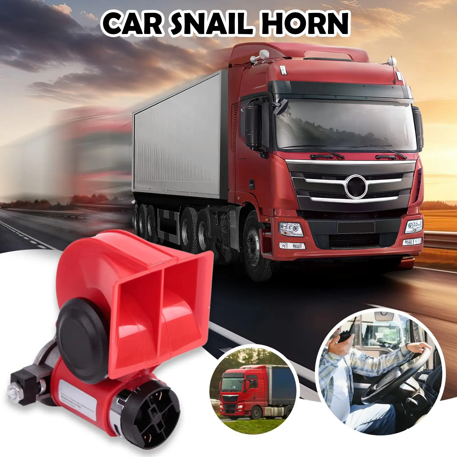 Car Horn Electric Air Horn For Cycling Multifunctional 12V/24V Electric Air Alert For Passenger Car Vehicle Racing Truck