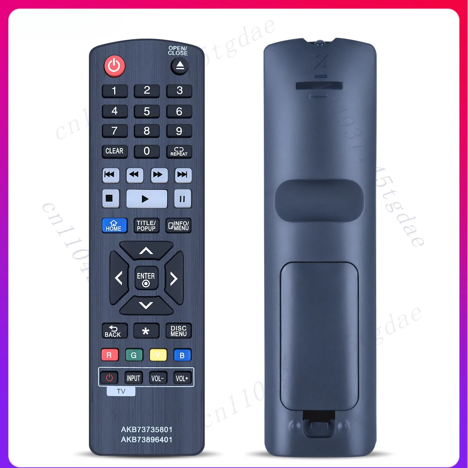 

2Pcs AKB73735801 Remote Control for LG DVD Player BP330 BP530 BP540 BPM54-