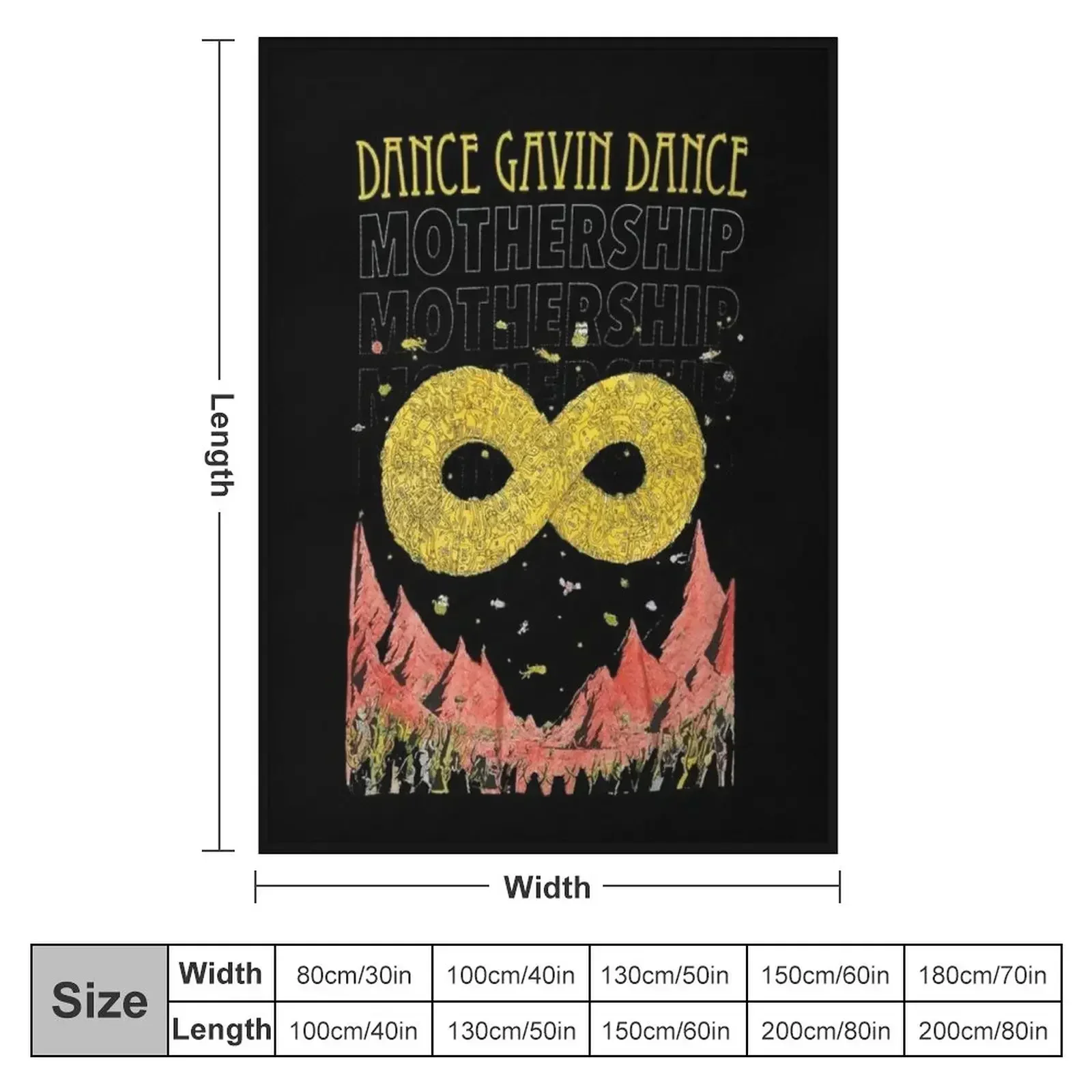 Dance Gavin Dance Mothership Graphic Design Throw Blanket Multi-Purpose wednesday Beautifuls Furrys Blankets