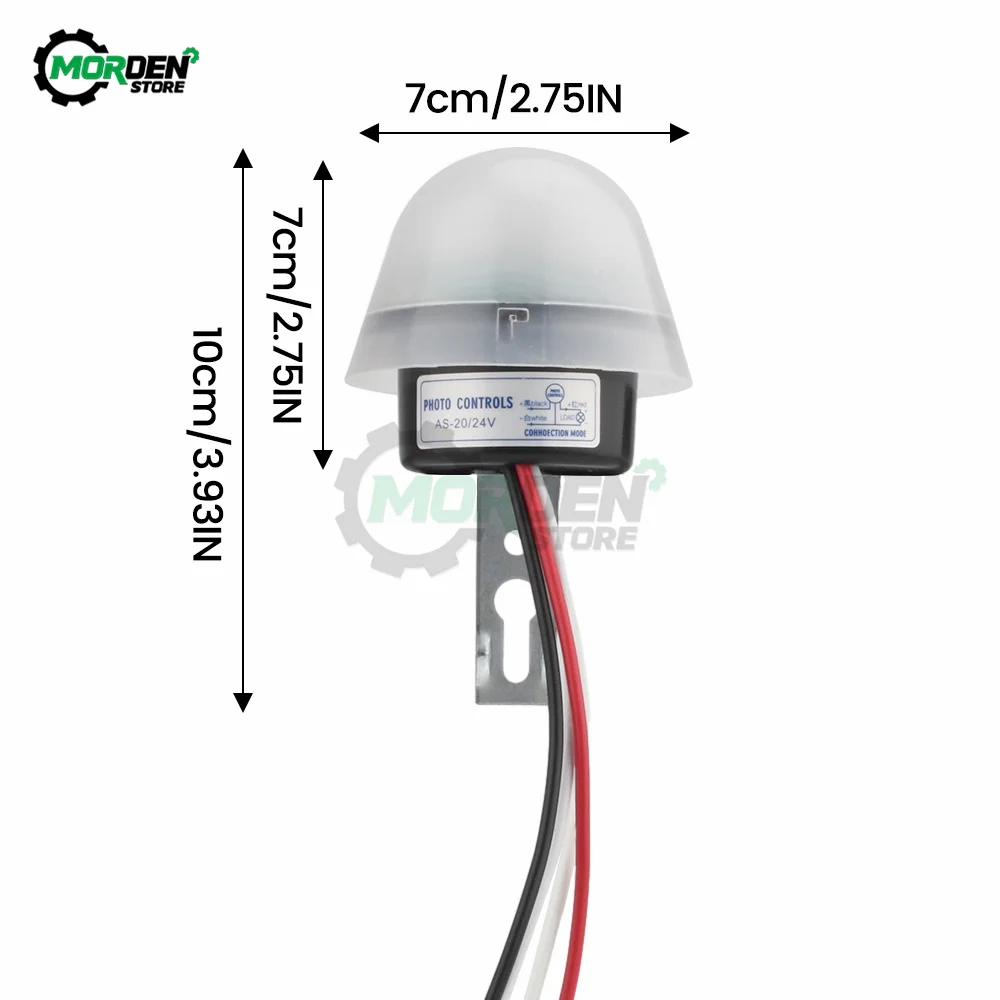 AC110V AS-20 AS-20 DC 12V AC 110V 220V 10A czułe automatyczne włączanie/wyłączanie fotokomórki lampa uliczna LED przełącznik z czujnikiem zasilania