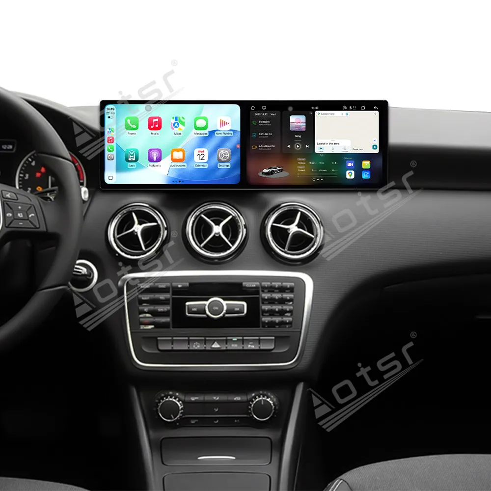 

Для Mercedes-Benz A/GLA X156 2013-2015 Автомобильный carplay Android 15,0 двойной 9,1-дюймовый радио GPS-навигатор Стерео WIFI Мультимедийный плеер