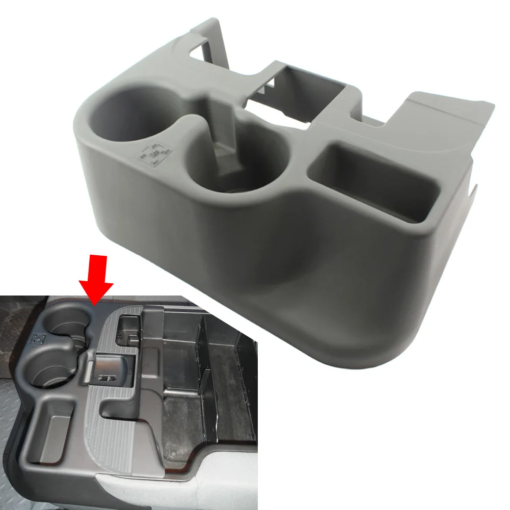 Gray Car Center Console Cup Holder Organizer ABS SS281AZAA For Dodge Ram 1500 2500 3500 2003-2012