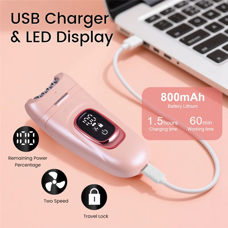 A74G-LED-Display 5-in-1-Damen-Elektrorasierer für Beine, Bikini-Trimmer, Haarentfernung für Beine und Unterarme, öffentliche Haare