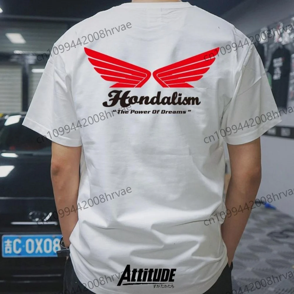 

Retro Honda Motorcycle Cycling Jersey, Stylish Men's Outdoor Sportswear, 100% Cotton Breathable Short-Sleeved T-Shirt