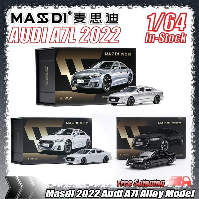 

Новинка! Модель автомобиля Masdi 1:64 2022 Audi A7L, имитация, литая под давлением, коллекционная, для детей, игрушка, украшение.