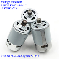 9.6V 12V 14.4V 16.8V 18V 21V DC Gear Motor RS-550 For Makita For DeWalt For Bosch For Milwaukee Electric Drill Screwdriver Parts
