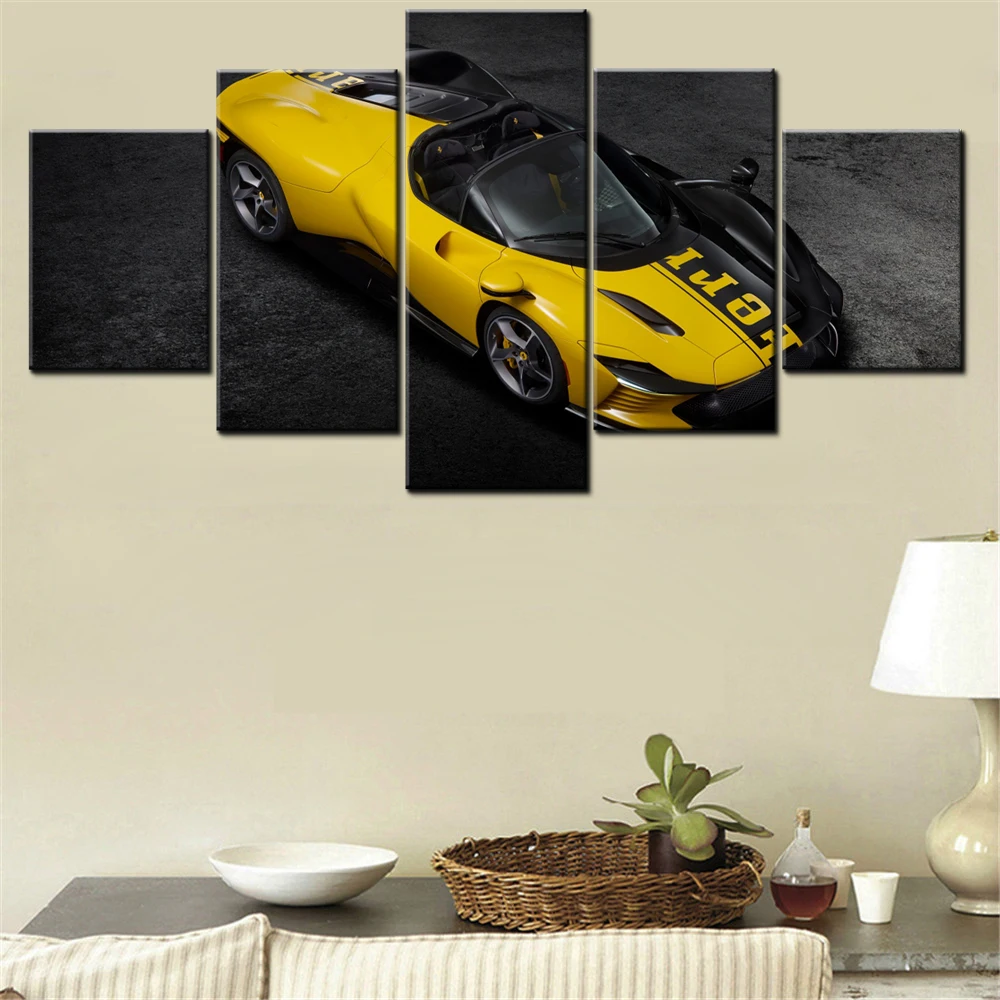 

5 Pieces Canvas Wall Arts Poster Painting Cars Daytona SP3 Tailor Made Wallpaper Home Decor Picture Printing For Living Room