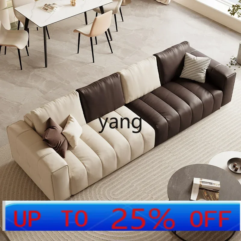 

LH black and white tone double color piano keys sofa living room light luxury straight row