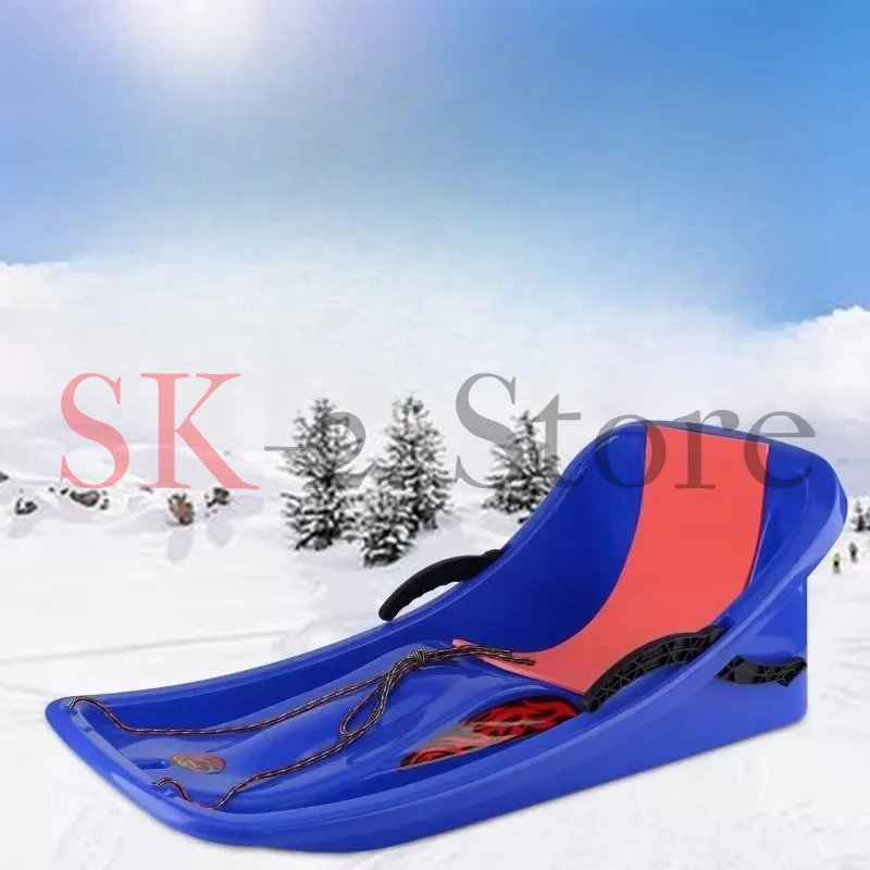 Snowboard Double Thickened Grass Board Adult Wear-resistant Children's Sled Snowboard High Backrest Climbing Plow Sand Board