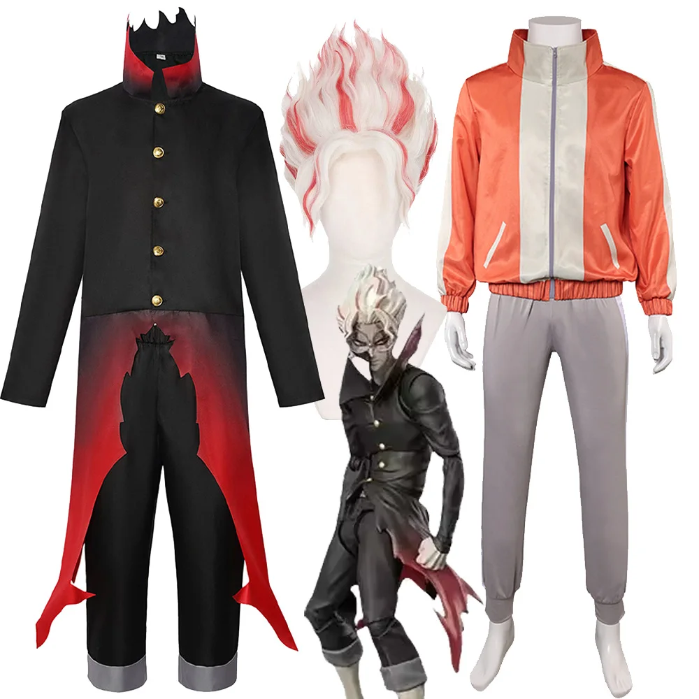 

Okarun Jiji, парик для косплея, одежда, аниме, костюм Dandadan, униформа, маскировка, мужская одежда, карнавальный костюм на Хэллоуин, фантазийный костюм