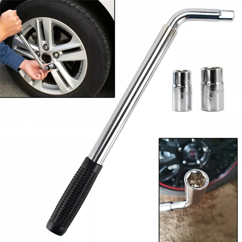 

AEE5-380-500 мм Выдвижной ключ для колесной скобы Телескопическая автоматическая торцевая гайка для шин 17, 19, 21, 23 мм L-образный ключ для шин