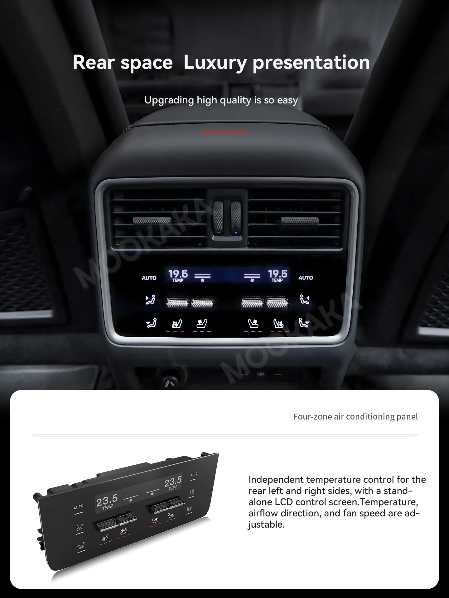 Rear air conditioner premium accessories upgraded high quality For the latest Porsche Cayenne 24 rear LCD air conditioning panel