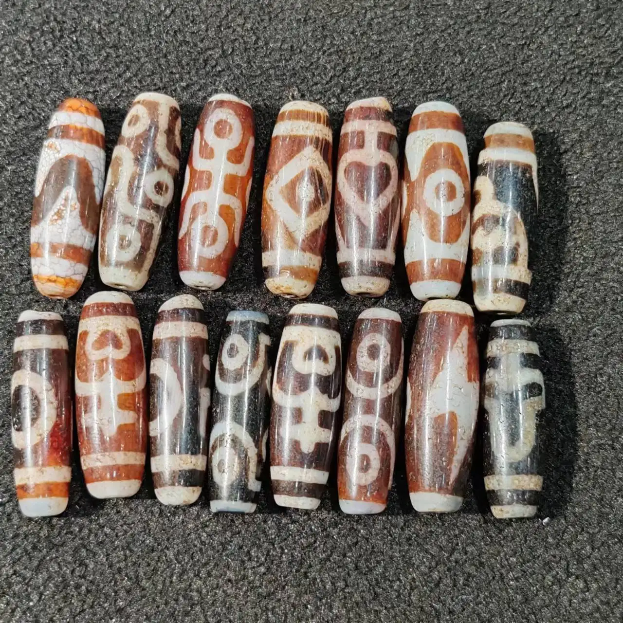 10Pcs Special Offer: Tibetan Ethnic Style Old Materials Permeating Weathered Agate Beads Necklace Pendant Diy Accessories Dzi