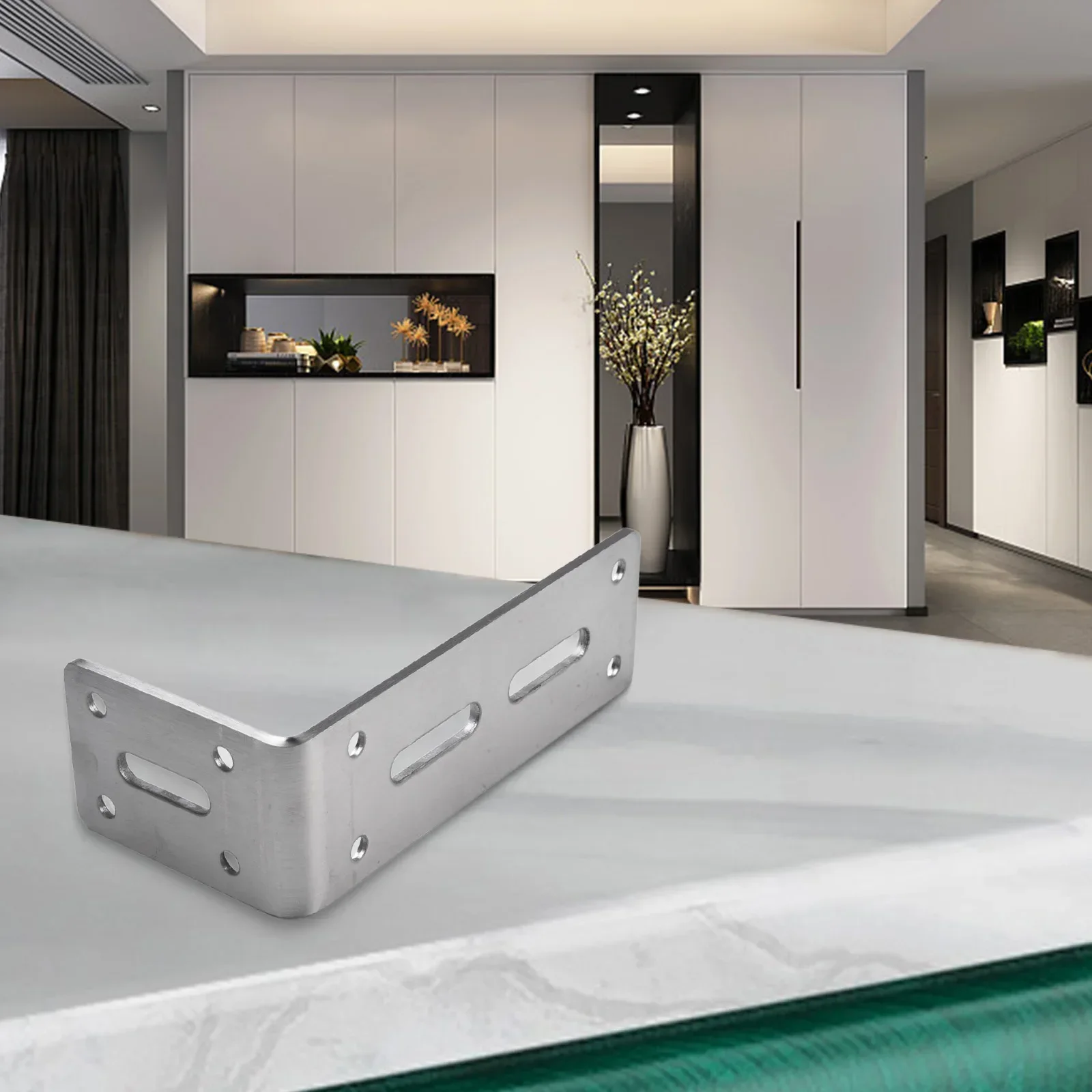 1 قطعة 90 درجة زاوية الزاوية بين قوسين الفولاذ المقاوم للصدأ دعامة زاوية السحابة جدار بين قوسين شماعات للأرفف والطاولة والكرسي #6