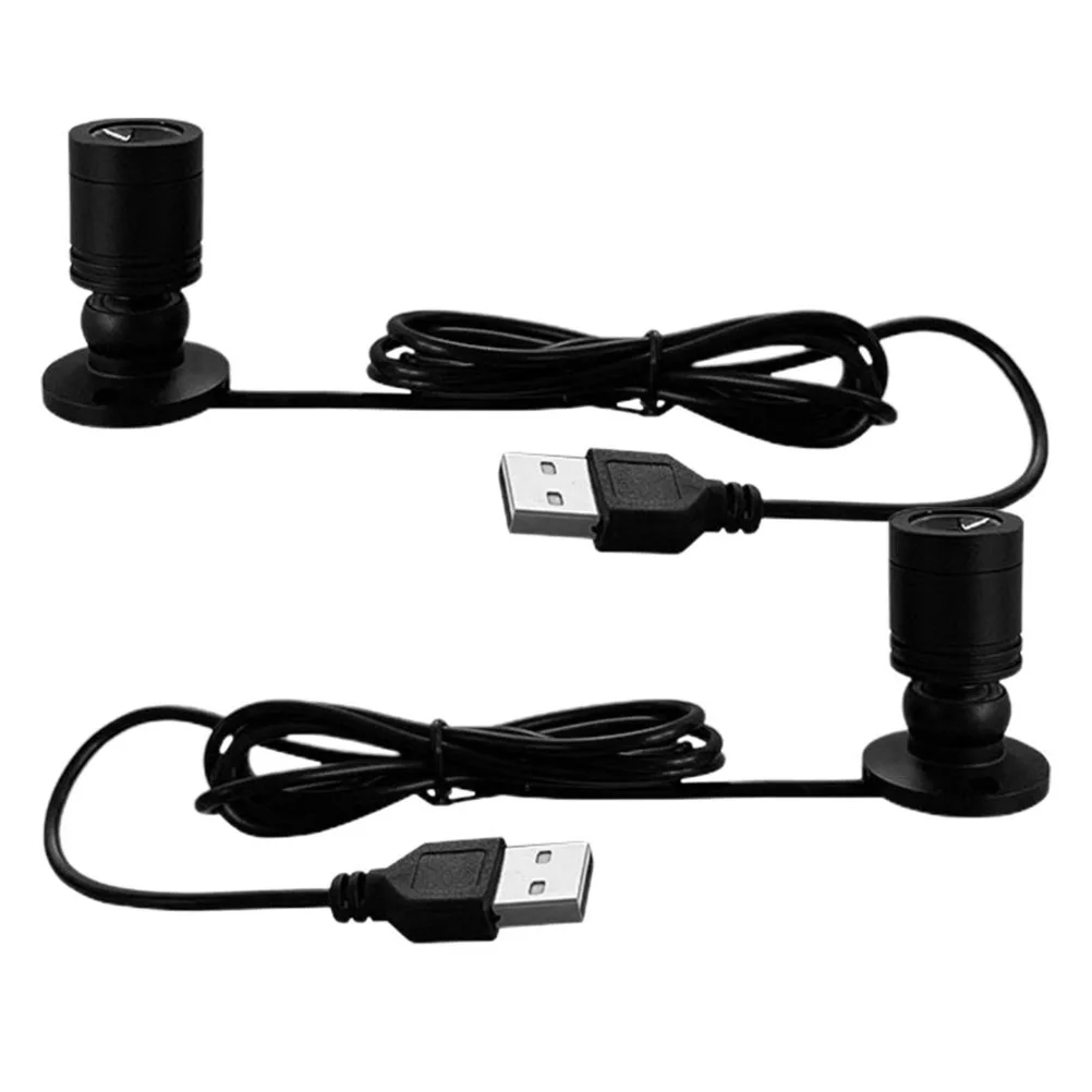 

2Pcs USB LED Cabinet Jewelry Cabinet Spotlight Small Indoor Display Shelves Warm White 1W Portable Track Lighting
