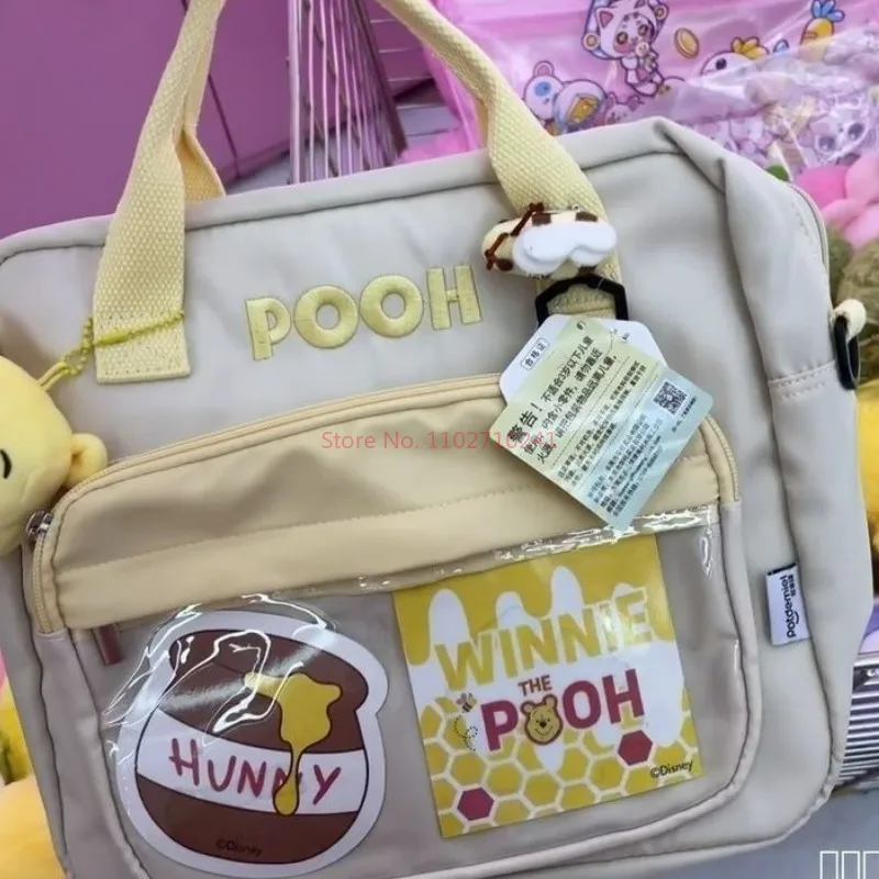 New Disney Winnie The Pooh Kawaii Original Bee Bear Large-capacity One Shoulder Bag  Portable Backpack Cartoon Cute Girls Gifts