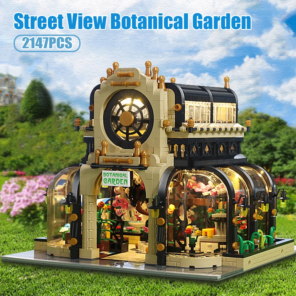 

City Street View Botanical Garden Collector Display Building Blocks Assembly Gift for Boys Girls