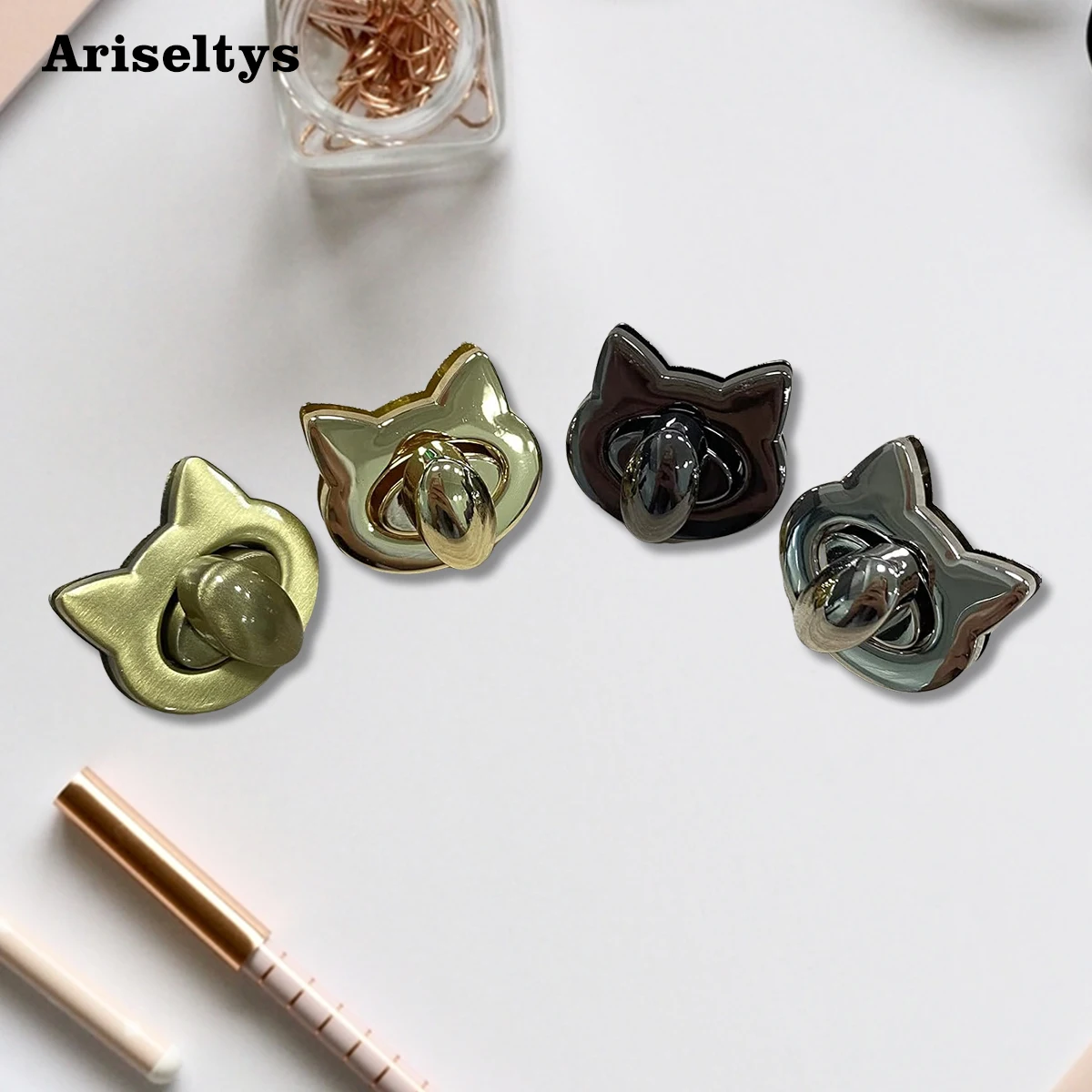 Boucles de verrouillage en métal pour sacs pour femmes, 1 pièce, serrures torsadées, décor de sac à bandoulière, fermoir de loquet, accessoire de matériel de bricolage