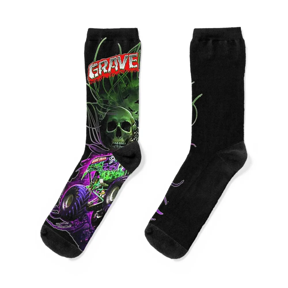 

grave digger monster jam monster truck Socks anime christmas stocking fashionable Heating sock Women's Socks Men's