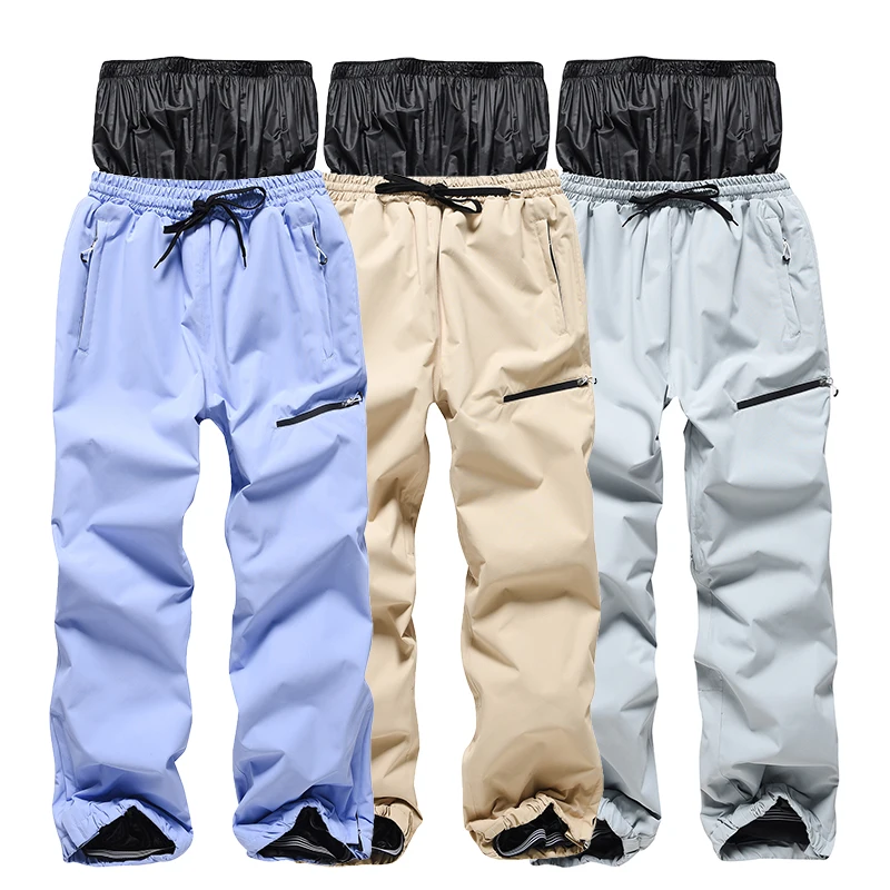 

2025 Новые зимние лыжные штаны для пар, ветрозащитные и теплые лыжные спортивные мужские свободные одежды, водонепроницаемые зимние штаны, женские холодные штаны