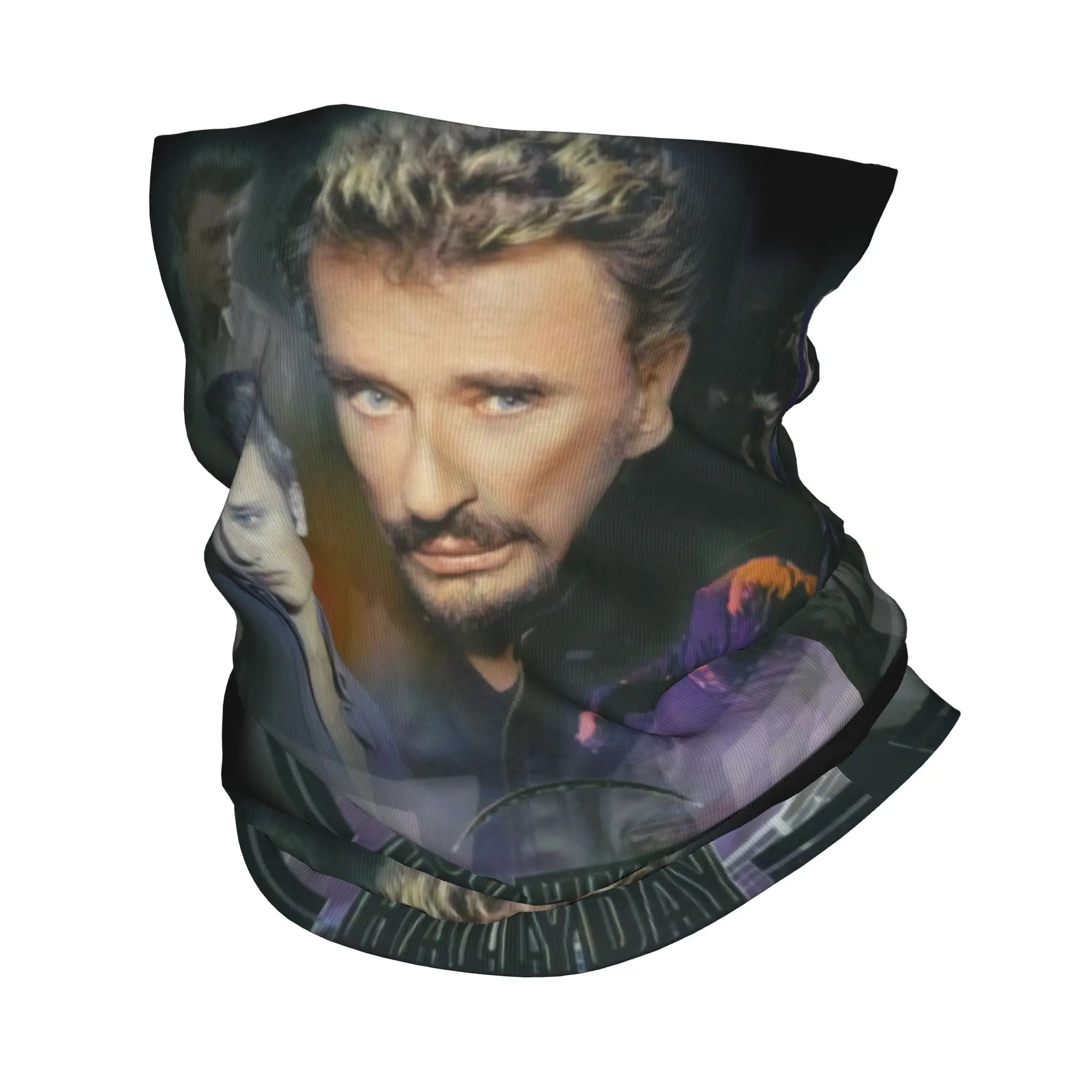 Johnny Hallyday Bandana Neck Gaiter UV Protection Face Scarf Cover Men Women Singer Actor Headwear Tube Balaclava