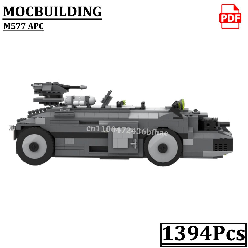 M577 APC Auto Modell Blöcke MOCBUILDING Bewaffnete Taktische Fahrzeug Ziegel Sci-fi Film Bau Spielzeug Geschenk