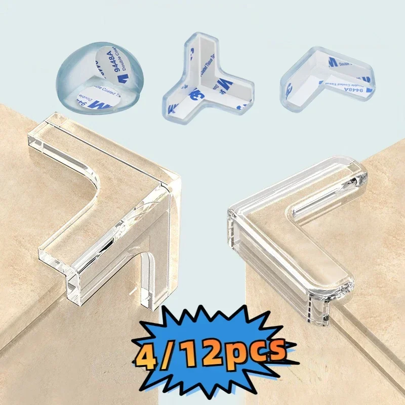 

Clear Silicone Corner Guards 12 Pack Baby Proof - Flexible Table Edge Protectors Child Safety Bumper Toddler Anti-Collision