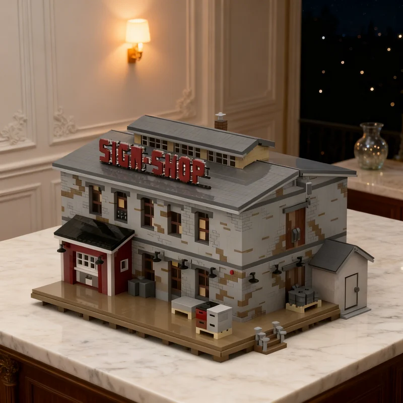 

10749pcs MOC Sign Shop Modular Streetscape Model Building Blocks Toy Gift Creative Display Collectible Desk Premium Adult Kids