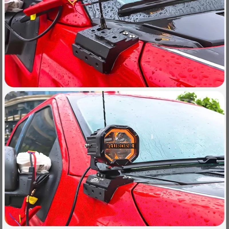 A-Pillar Spotlight Bracket For Ford Ranger Raptor F150 2017-2025 Engine Hood Spotlight Quick-Release Expansion Bracket Accessory