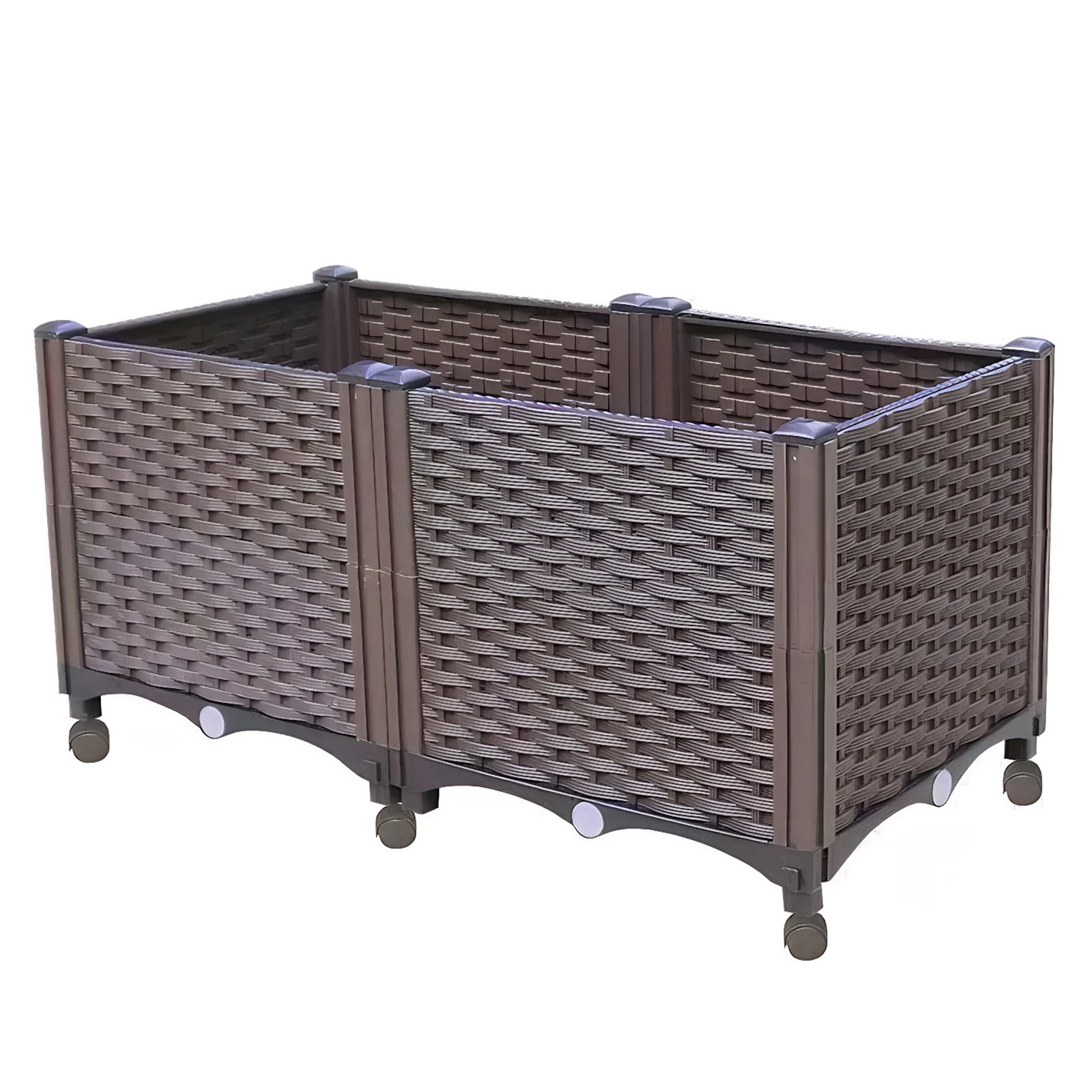 

Raised Beds with Drainage Plug Elevated Garden Box for Backyard Patio Balcony(F)