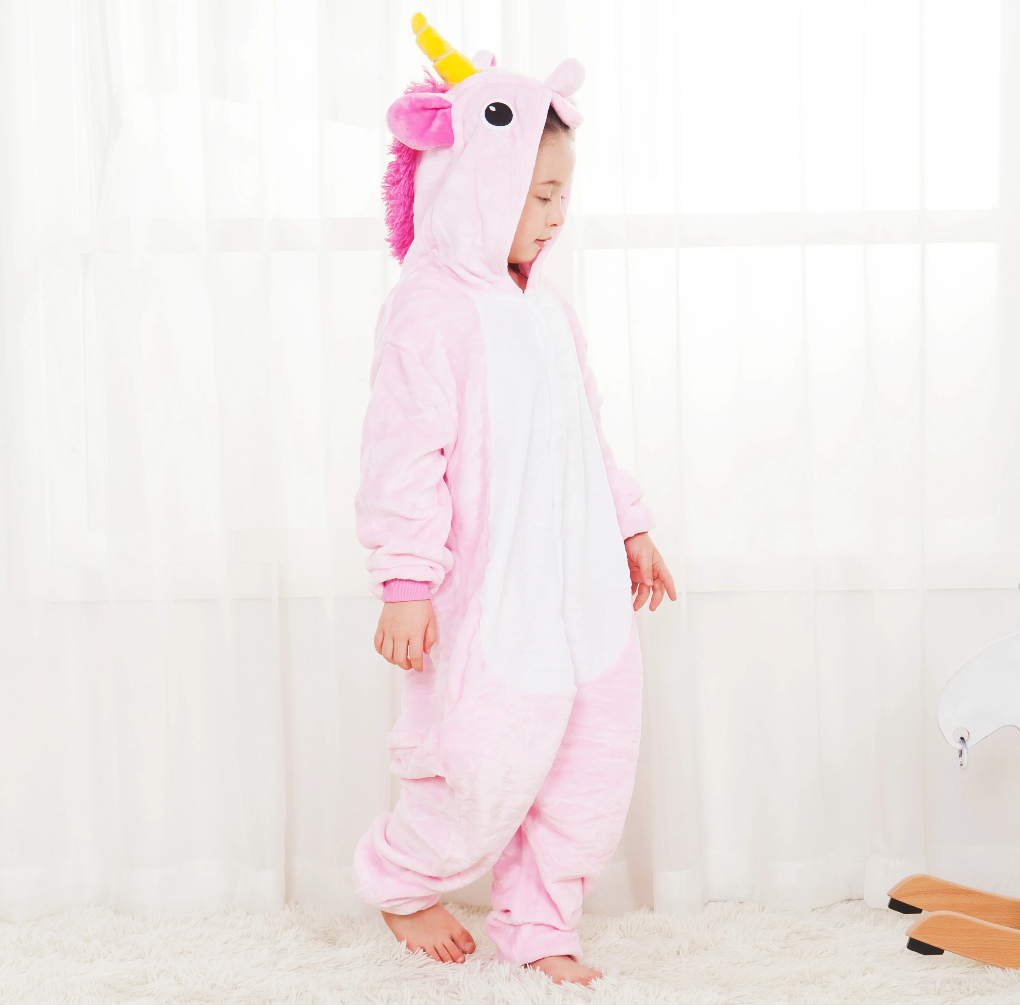 Kids Autumn Winter Unicorn Flannel Pajamas Children Sleepwear Kigurumi Onesies Boys Girls Blanket Sleepers Halloween Costumes