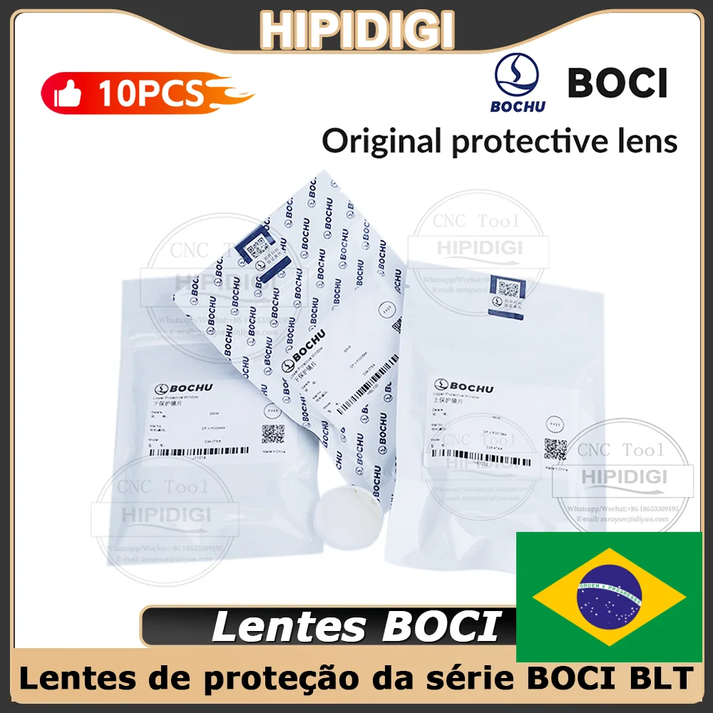 Atacado Lente Protetora Original BOCI BOCHU, Janelas Protetoras Superiores e Inferiores, Lente Protetora 34x5 25.4x4 para Laser BLT