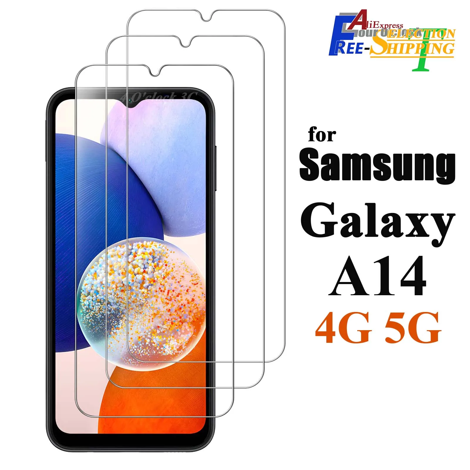 

For Samsung Galaxy A14 4G 5G Screen Protector Tempered Glass Crystal Mica 9H HD Clear Transparent Anti Scratch High Aluminum