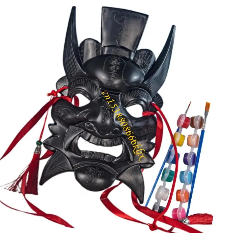 Blanco Nuo Operas Mask Wit/Black Craft Masks Diy Blank Masks Mardi Gras Mask Masquerades Mask voor Halloween Cosplay Party 066C