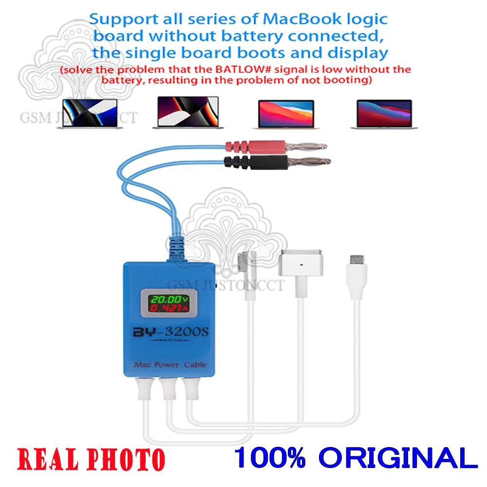 أداة تمهيد كابل الطاقة SMac مع موصلات T L Type-C لإصلاح اللوحة، BY-3200S #5