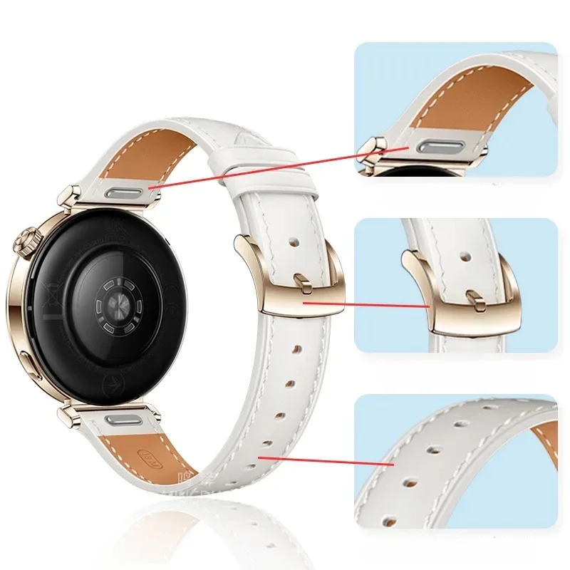 

18mm Leather Strap for Huawei Watch GT 5 Pro 42mm /GT4 /GT5 41mm,Original Same Design Fashion Watchband