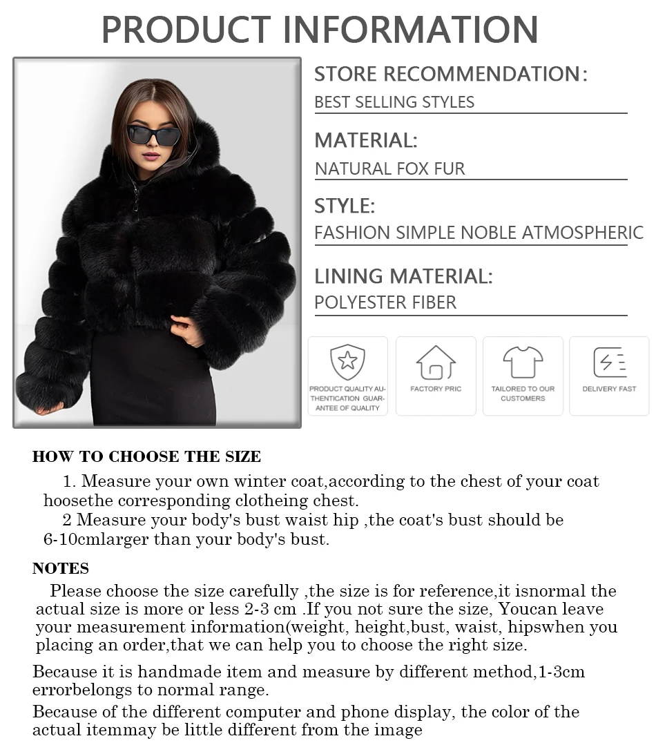 White Winter Fox Fur Jacket For Women Short Real Fox Fur Jacket With Hood Bomber Jacket Luxury High Quality Natural Fur Coat
