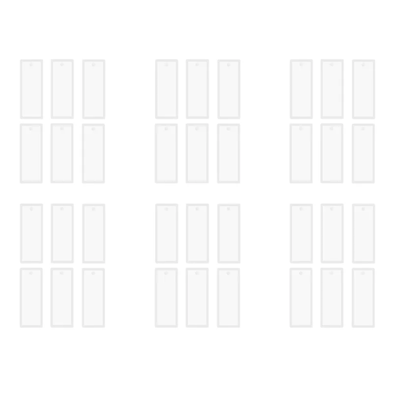 

B28C-36 Pcs 3.7 Inch Rectangle Silicone Bookmark Mold DIY Bookmark Mould Making Epoxy Resin Jewelry Craft Transparent Mold