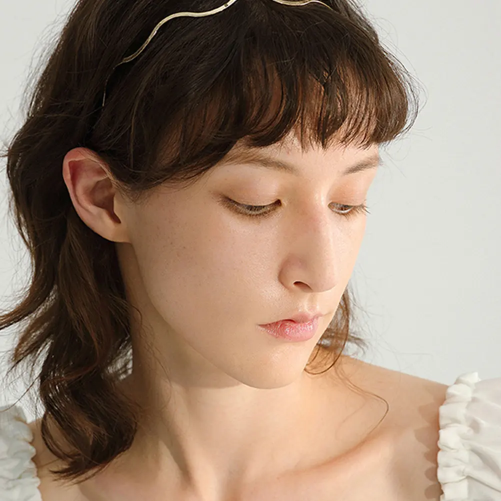 

Набор из 6 простых металлических ободков для волос: элегантные женские украшения для волос, модные повязки для вечеринок и танцев