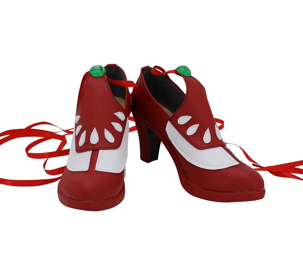 Lailah Shoes Cosplay Tales of Zestiria Lailah Cosplay Boots High Heel Shoes Red Customized Boots for Girls