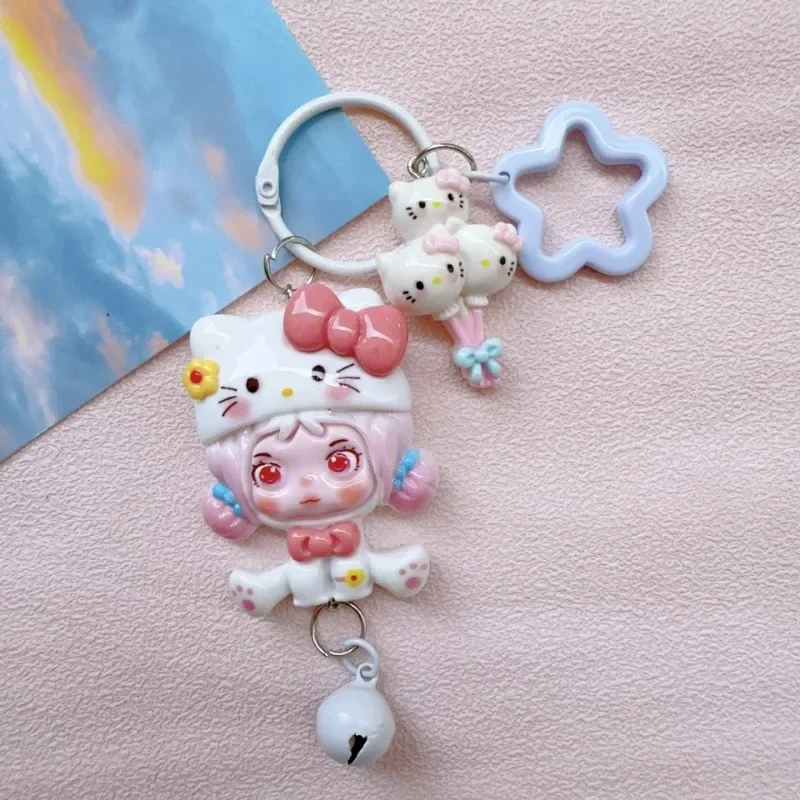 Sanrio Kawaii Anime Chaveiro para Meninas, Cinnamoroll, Kuromi, Caso Do Telefone Pingente Pendurado, Bonito Minha Melody Ins, Decoração Do Saco, Presentes