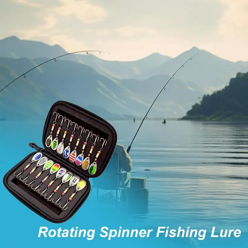 

Spinner Baits Kits Fishing Bait Rigs With EVA Bag Sequins Freshwater Saltwater For Enthusiasts 16Pack Optimal Swimming Action Of