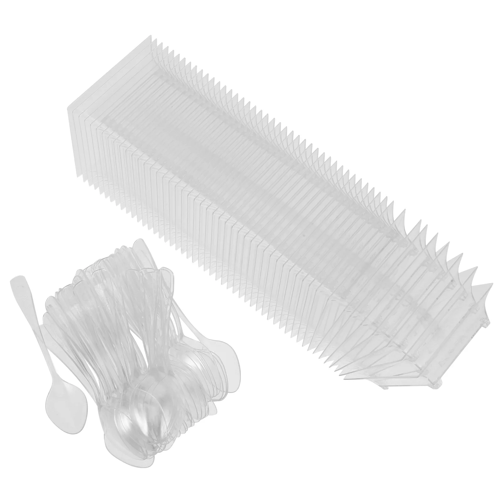 

100Pcs Clear Plastic Dessert Plates 2.5 Inches Small Square Appetizer Dishes Versatile Use for Gatherings Plates